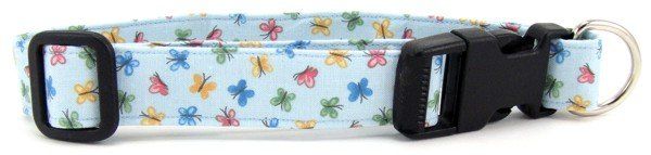 Pastel Blue Butterflies Dog Leash (Option: X-Small)