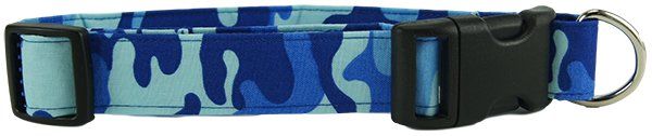 Blue Camo Dog Collar (Option: X-Small)