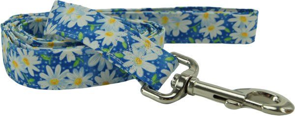 Blue Daisies Dog Leash (Option: X-Small)