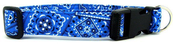 Bright Blue Bandana Dog Collar (Option: X-Small)