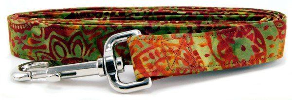 Bronze Sumatra Batik Dog Leash (Option: X-Small)