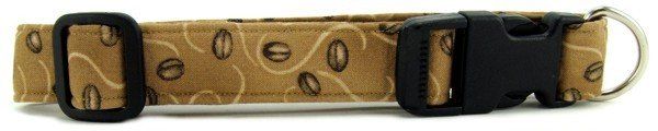 Coffee Beans on Tan Dog Leash (Option: X-Small)