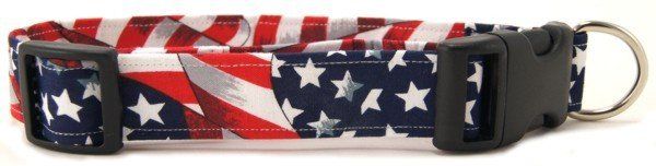 Flag (Stars & Stripes) Dog Collar (Option: X-Small)