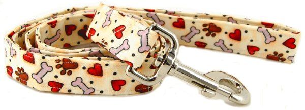 Hearts, Bones & Paws Dog Leash (Option: X-Small)