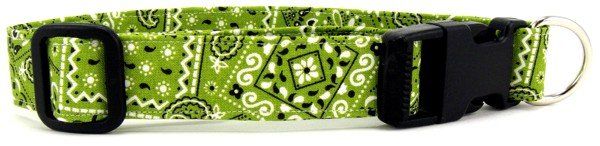 Lime Green Bandana Dog Collar (Option: X-Small)