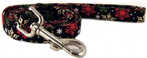 Peppermint Snowflakes Dog Leash (Option: X-Small)
