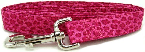 Pink Leopard Spots Dog Leash (Option: X-Small)