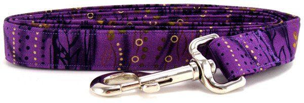 Purple Stripe Batik Dog Leash (Option: X-Small)
