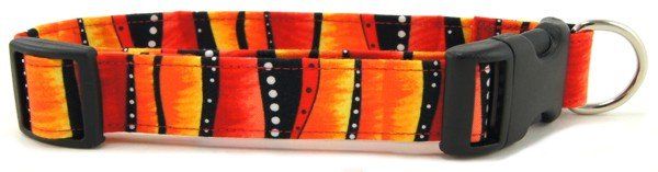 Red Hot Stripes Dog Collar (Option: X-Small)