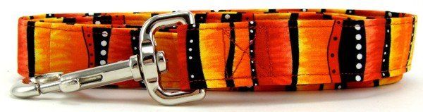 Red Hot Stripes Dog Leash (Option: X-Small)