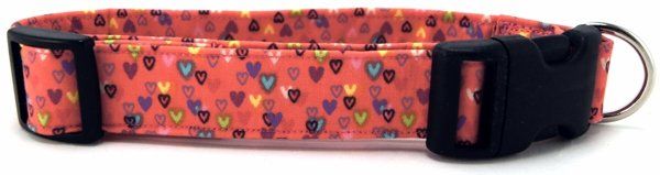 Tiny Colorful Hearts Dog Collar (Option: X-Small)