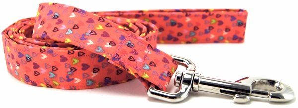 Tiny Colorful Hearts Dog Leash (Option: X-Small)